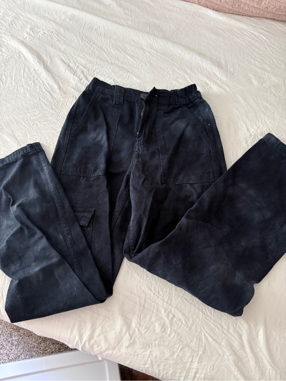 BDG Black Cargo Pants with Utility Pockets